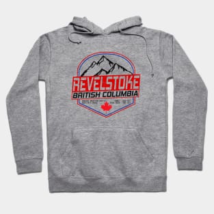 Retro Ski Revelstoke B.C Canada Skiing and Mountain Biking Paradise Hoodie